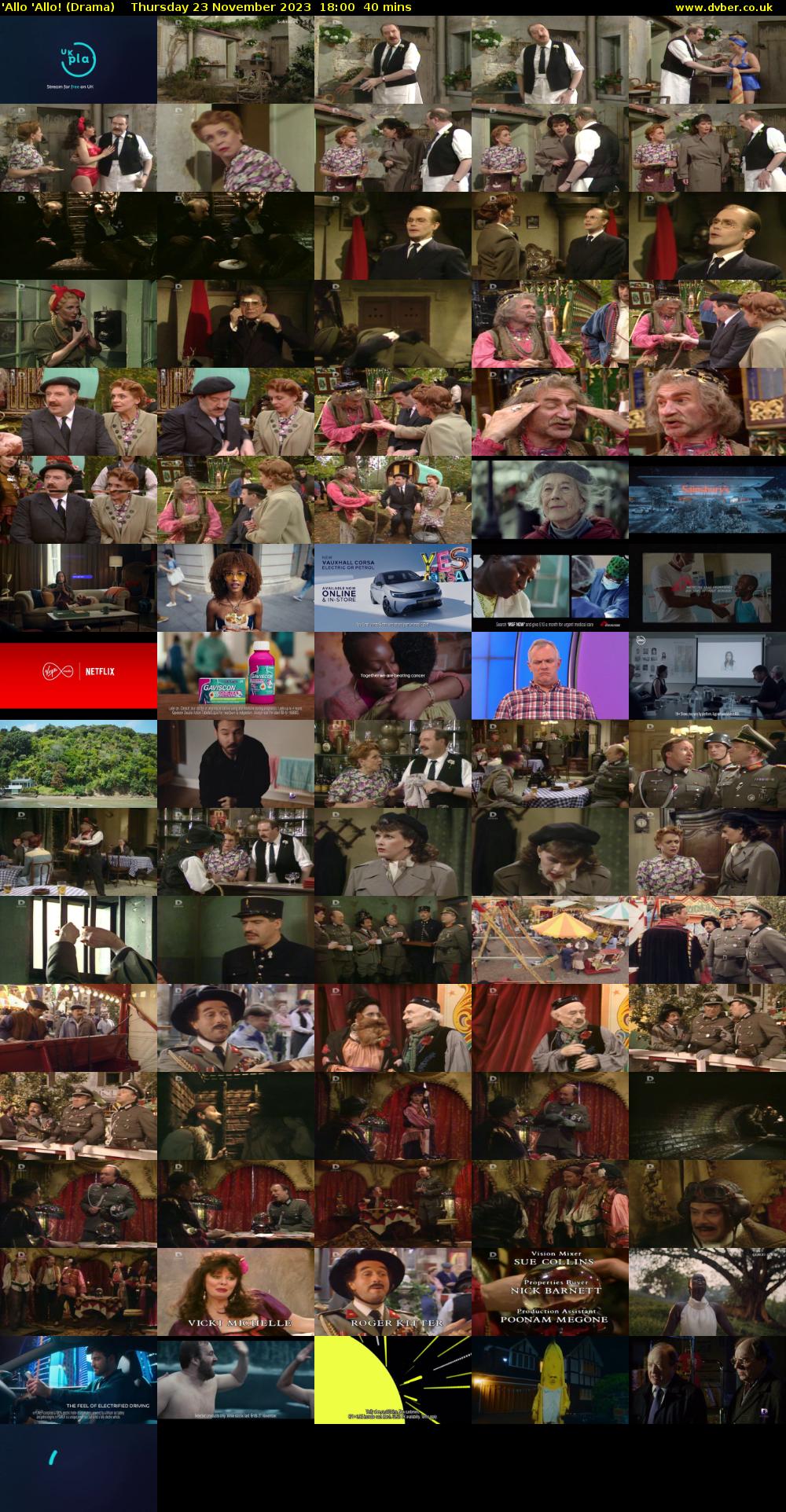 'Allo 'Allo! (Drama) Thursday 23 November 2023 18:00 - 18:40