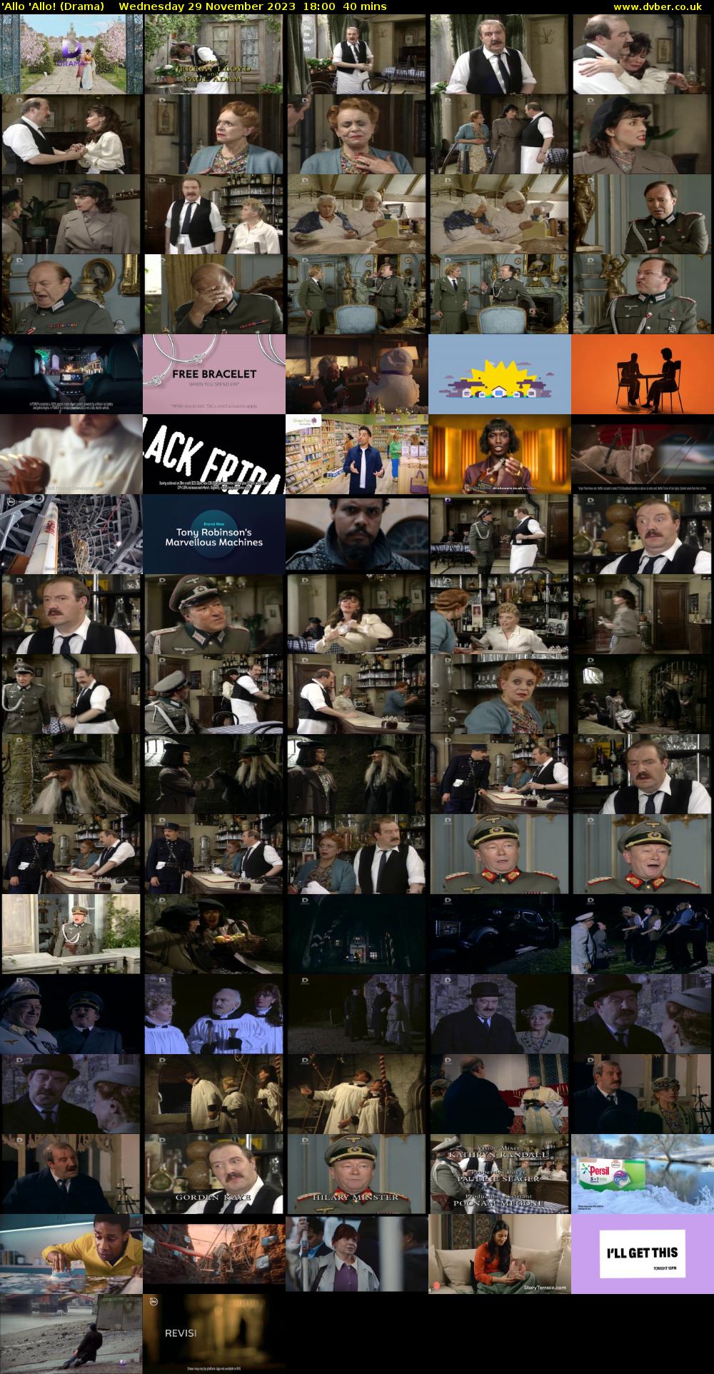 'Allo 'Allo! (Drama) Wednesday 29 November 2023 18:00 - 18:40