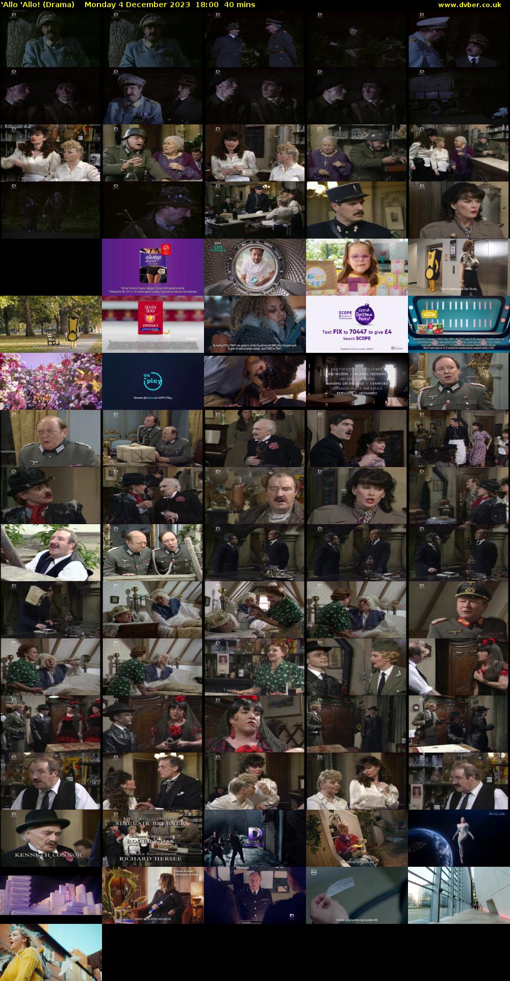 'Allo 'Allo! (Drama) Monday 4 December 2023 18:00 - 18:40