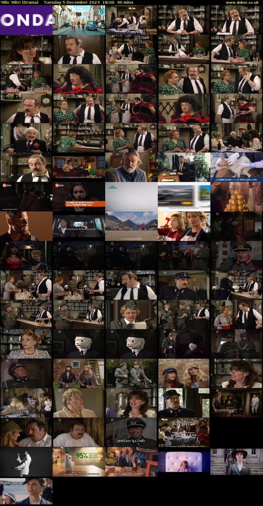 'Allo 'Allo! (Drama) Tuesday 5 December 2023 18:00 - 18:40