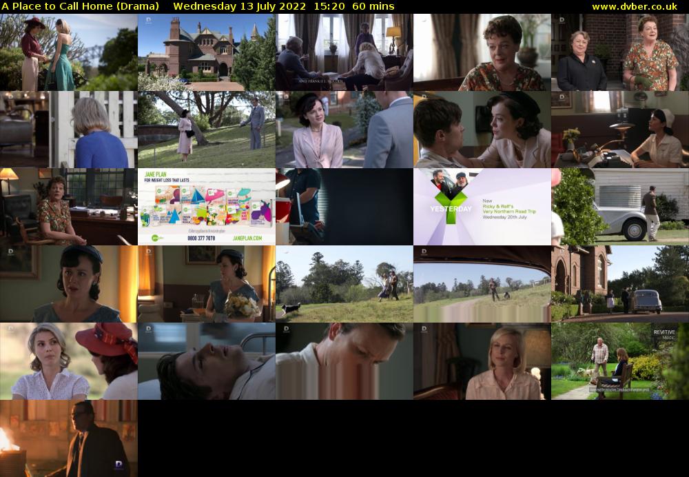 A Place to Call Home (Drama) Wednesday 13 July 2022 15:20 - 16:20