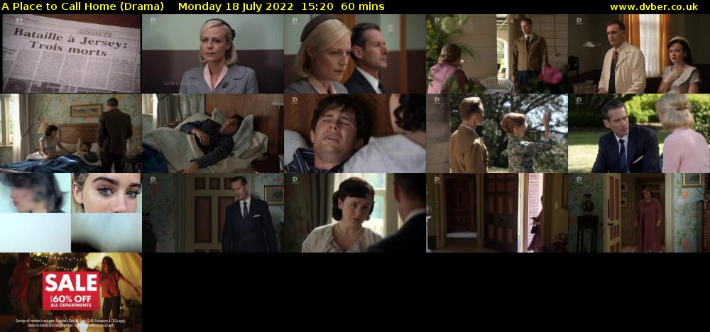 A Place to Call Home (Drama) Monday 18 July 2022 15:20 - 16:20