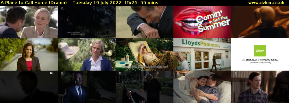 A Place to Call Home (Drama) Tuesday 19 July 2022 15:25 - 16:20