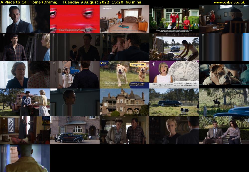 A Place to Call Home (Drama) Tuesday 9 August 2022 15:20 - 16:20