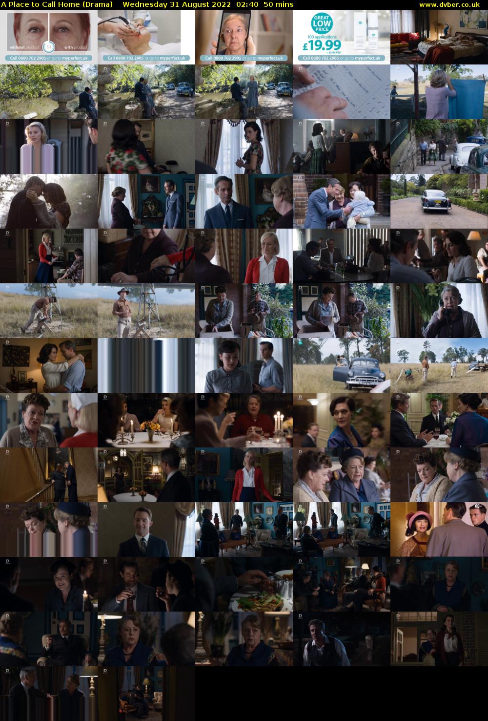A Place to Call Home (Drama) Wednesday 31 August 2022 02:40 - 03:30