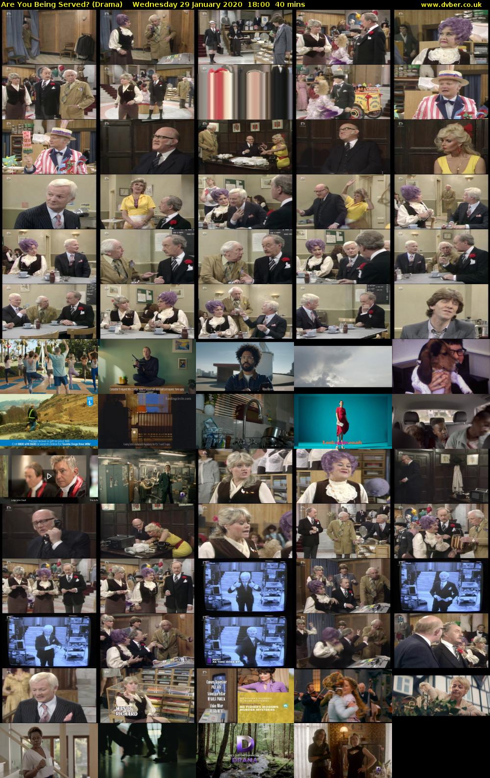 Are You Being Served? (Drama) Wednesday 29 January 2020 18:00 - 18:40