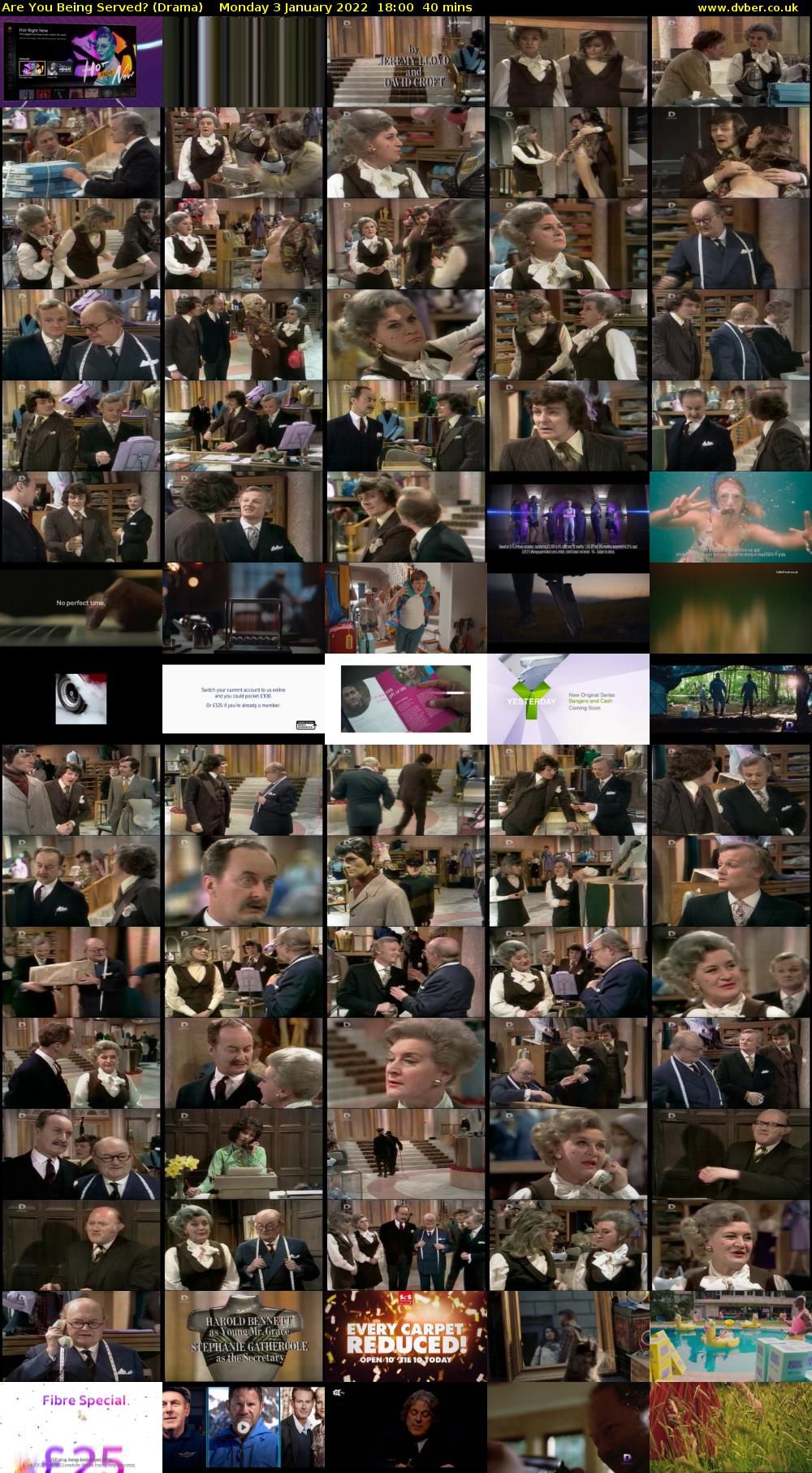 Are You Being Served? (Drama) Monday 3 January 2022 18:00 - 18:40