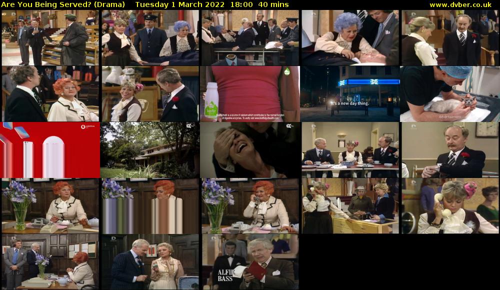 Are You Being Served? (Drama) Tuesday 1 March 2022 18:00 - 18:40