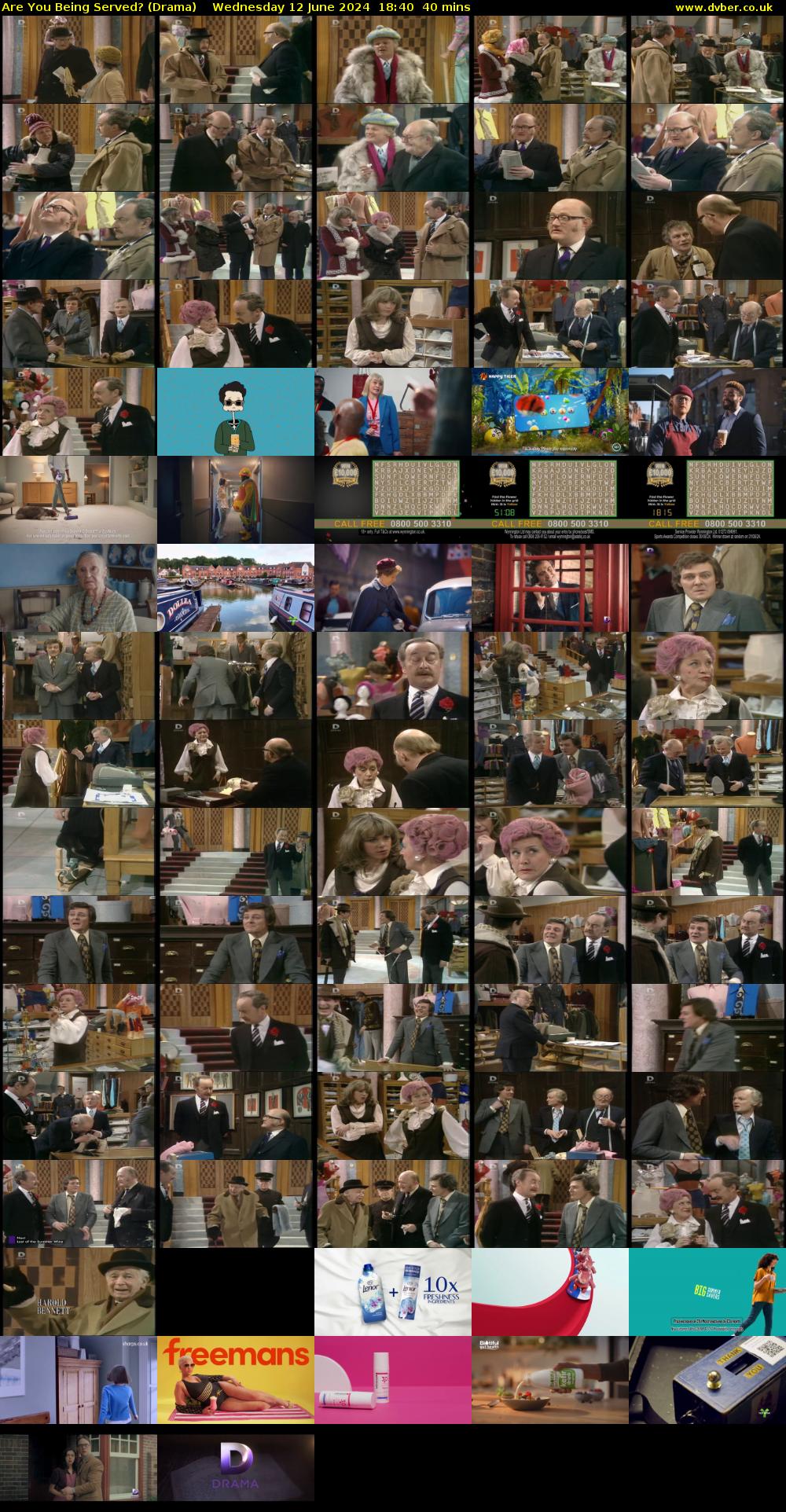 Are You Being Served? (Drama) Wednesday 12 June 2024 18:40 - 19:20