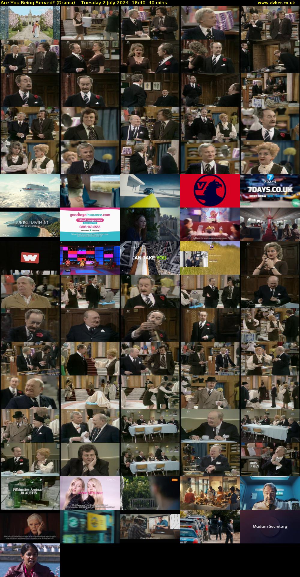 Are You Being Served? (Drama) Tuesday 2 July 2024 18:40 - 19:20