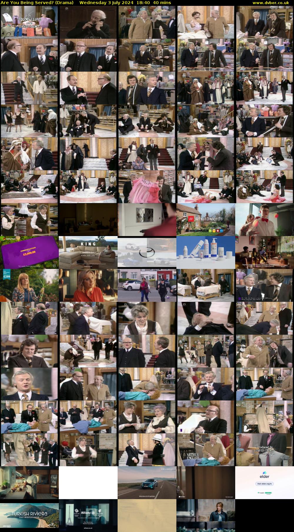 Are You Being Served? (Drama) Wednesday 3 July 2024 18:40 - 19:20
