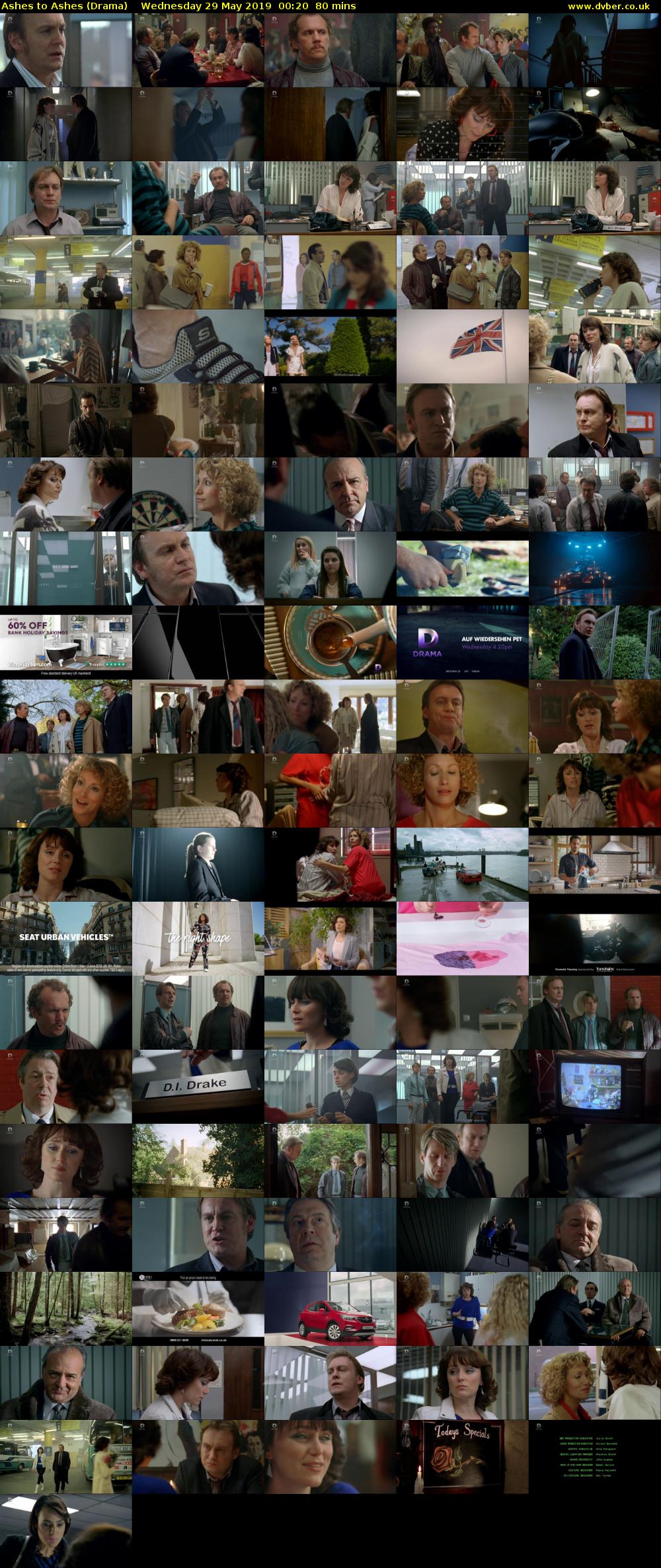 Ashes to Ashes (Drama) Wednesday 29 May 2019 00:20 - 01:40