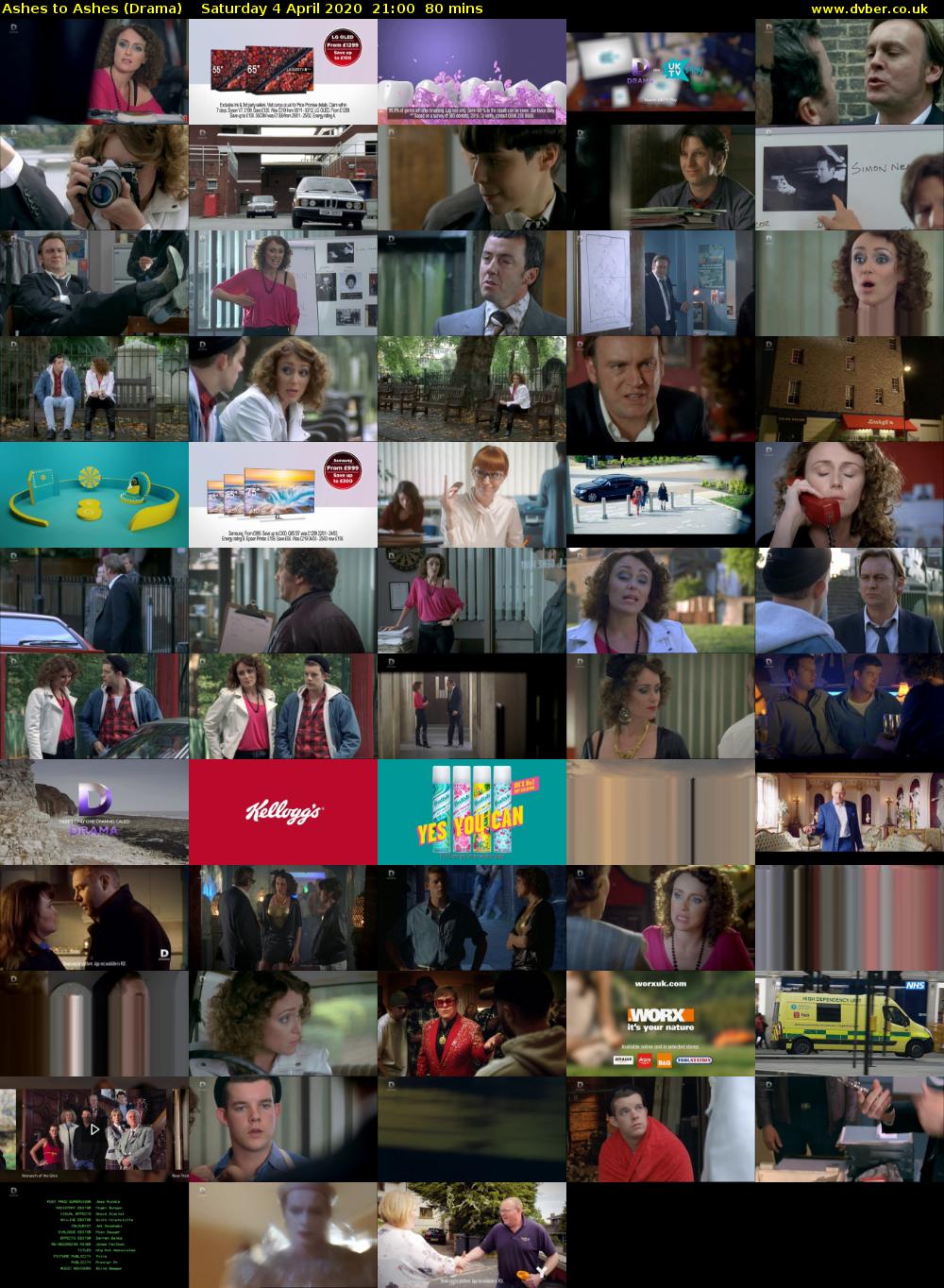 Ashes to Ashes (Drama) Saturday 4 April 2020 21:00 - 22:20