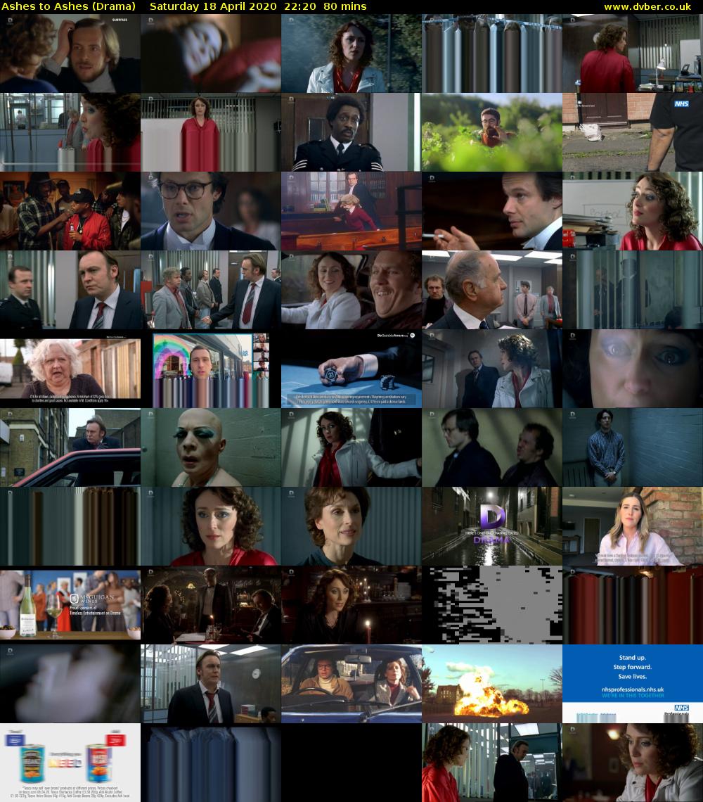 Ashes to Ashes (Drama) Saturday 18 April 2020 22:20 - 23:40