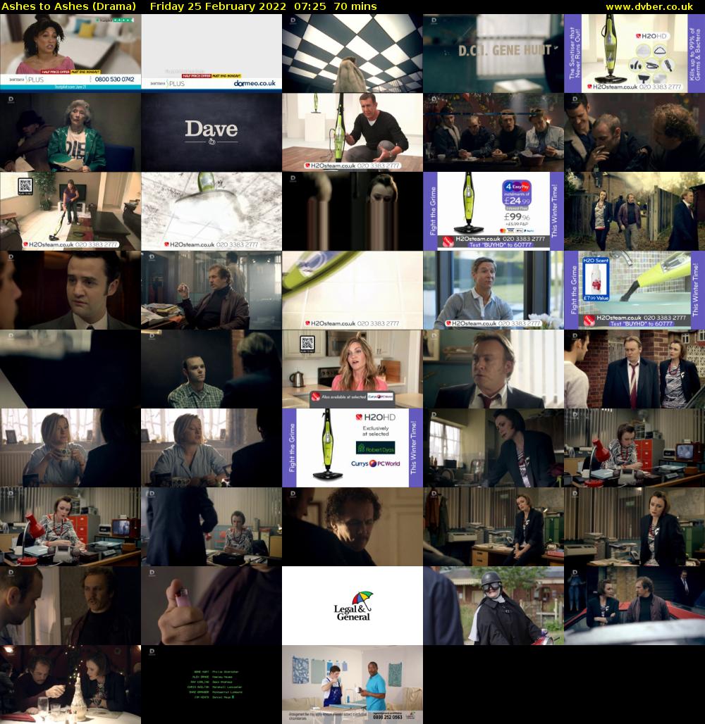 Ashes to Ashes (Drama) Friday 25 February 2022 07:25 - 08:35
