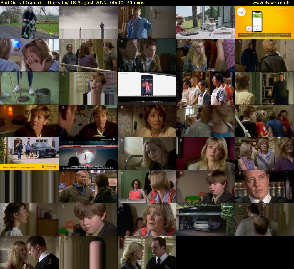 Bad Girls (Drama) Thursday 18 August 2022 00:40 - 01:50