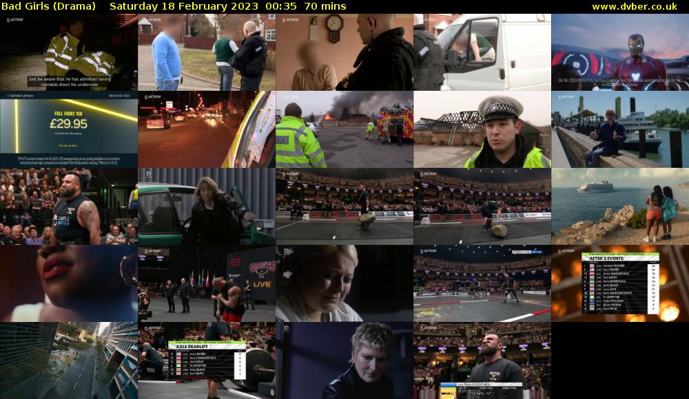 Bad Girls (Drama) Saturday 18 February 2023 00:35 - 01:45