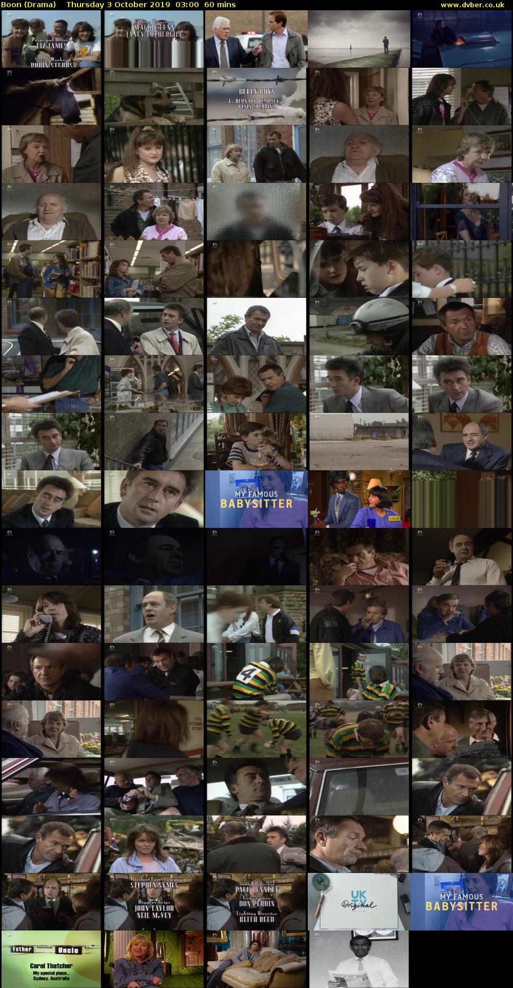 Boon (Drama) Thursday 3 October 2019 03:00 - 04:00