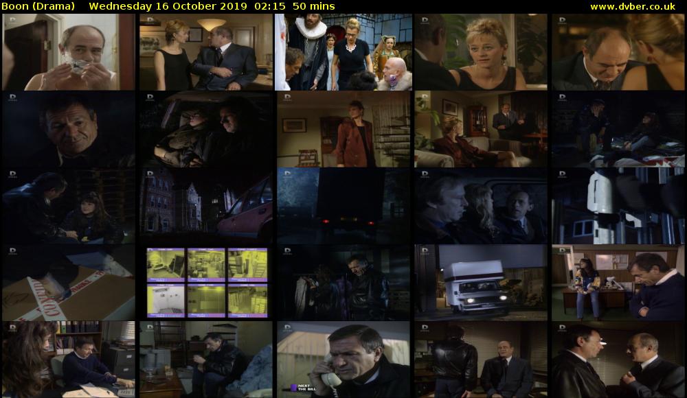 Boon (Drama) Wednesday 16 October 2019 02:15 - 03:05