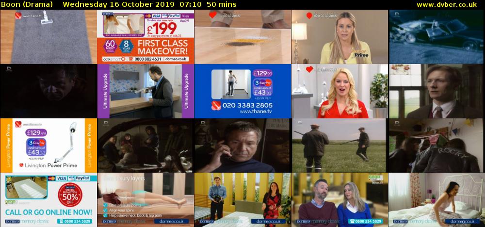 Boon (Drama) Wednesday 16 October 2019 07:10 - 08:00
