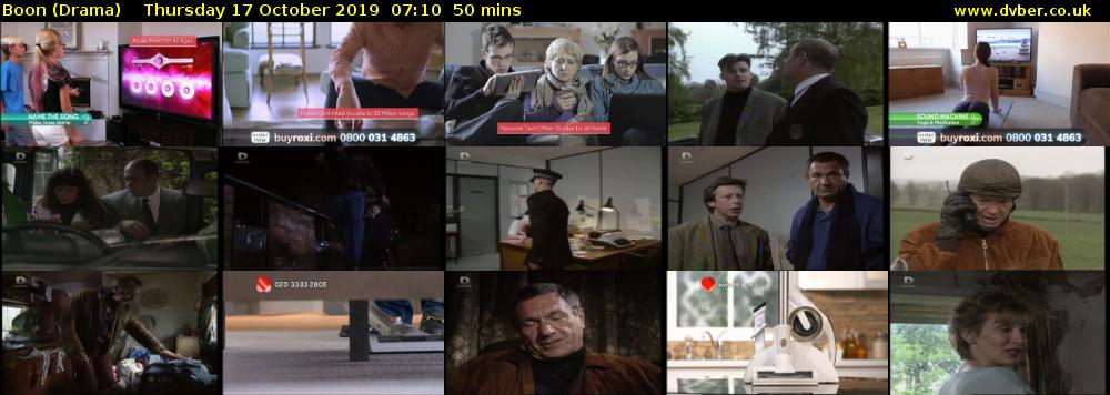 Boon (Drama) Thursday 17 October 2019 07:10 - 08:00
