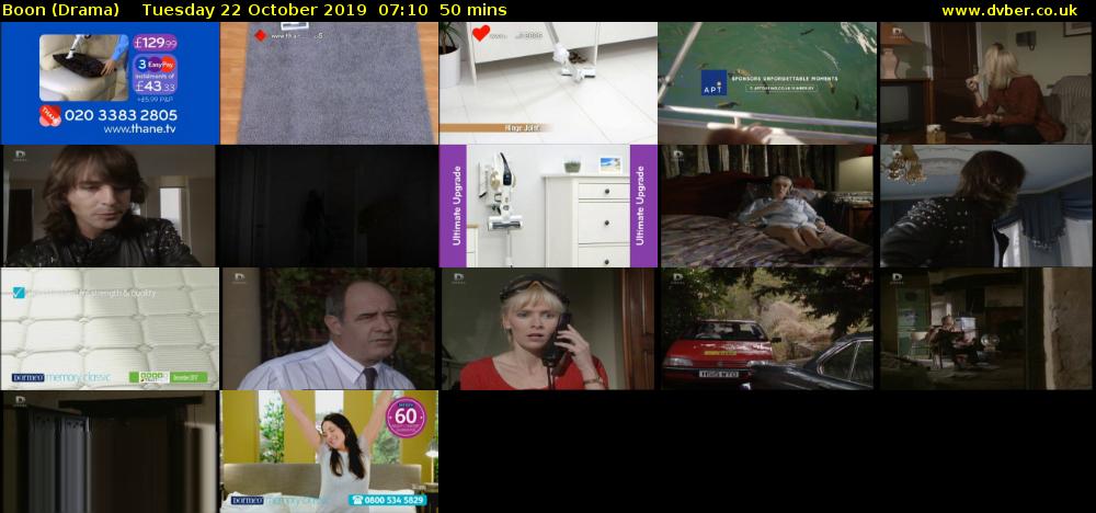 Boon (Drama) Tuesday 22 October 2019 07:10 - 08:00