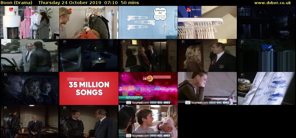Boon (Drama) Thursday 24 October 2019 07:10 - 08:00