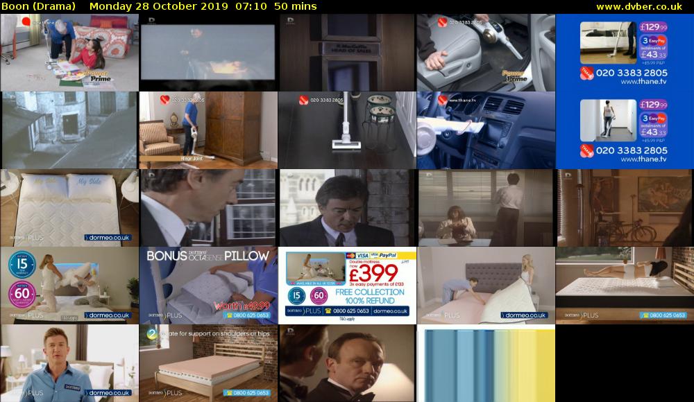 Boon (Drama) Monday 28 October 2019 07:10 - 08:00