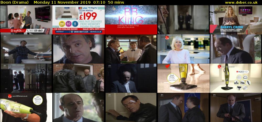 Boon (Drama) Monday 11 November 2019 07:10 - 08:00