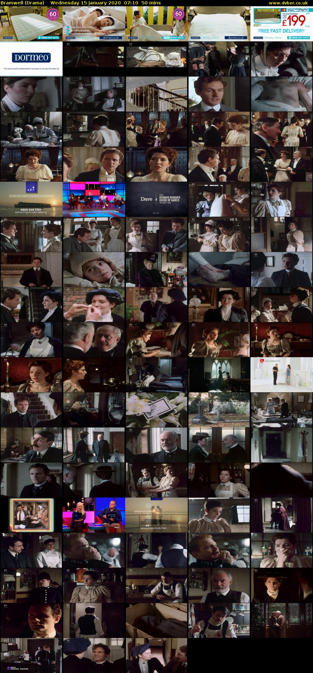 Bramwell (Drama) Wednesday 15 January 2020 07:10 - 08:00