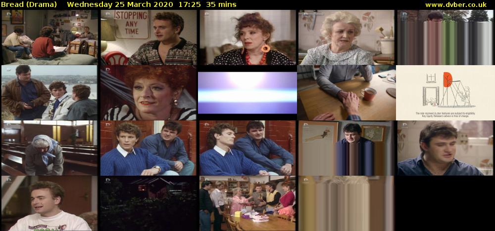 Bread (Drama) Wednesday 25 March 2020 17:25 - 18:00
