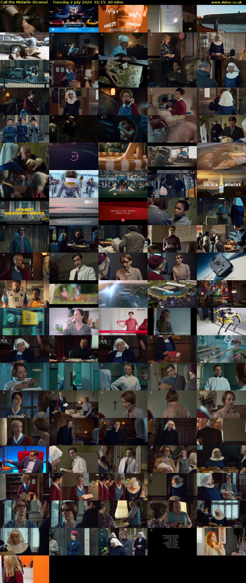 Call the Midwife (Drama) Tuesday 2 July 2024 01:15 - 02:15