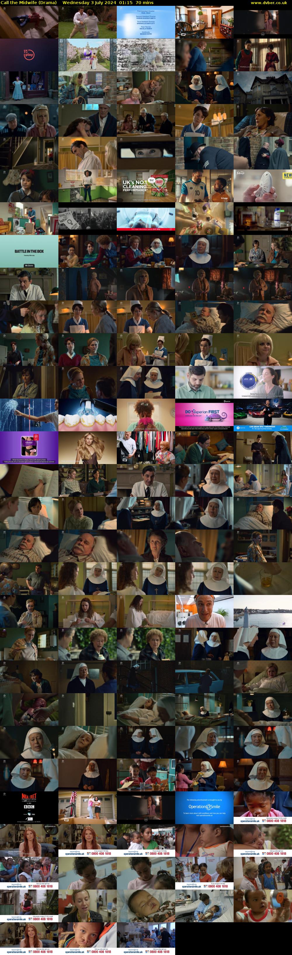 Call the Midwife (Drama) Wednesday 3 July 2024 01:15 - 02:25