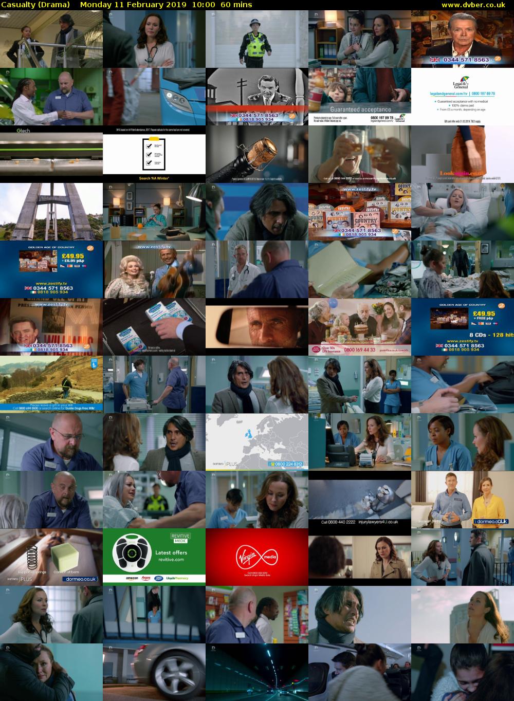 Casualty (Drama) Monday 11 February 2019 10:00 - 11:00