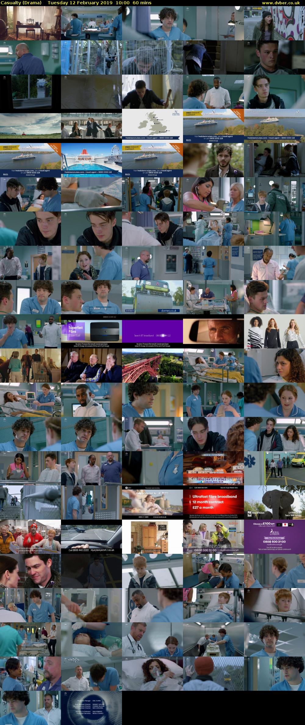 Casualty (Drama) Tuesday 12 February 2019 10:00 - 11:00