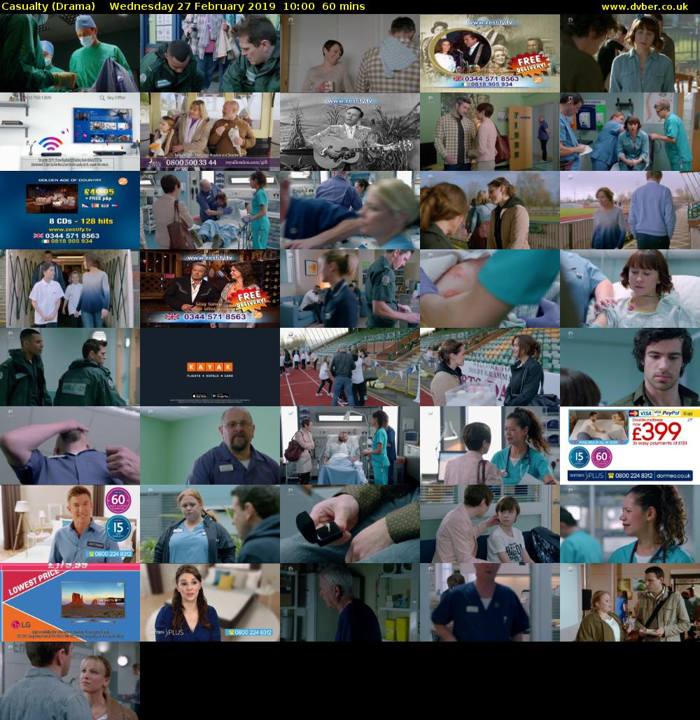 Casualty (Drama) Wednesday 27 February 2019 10:00 - 11:00