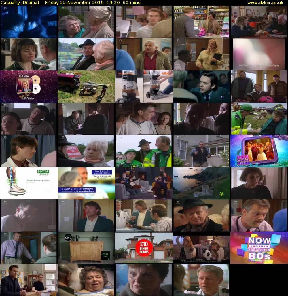 Casualty (Drama) Friday 22 November 2019 14:20 - 15:20