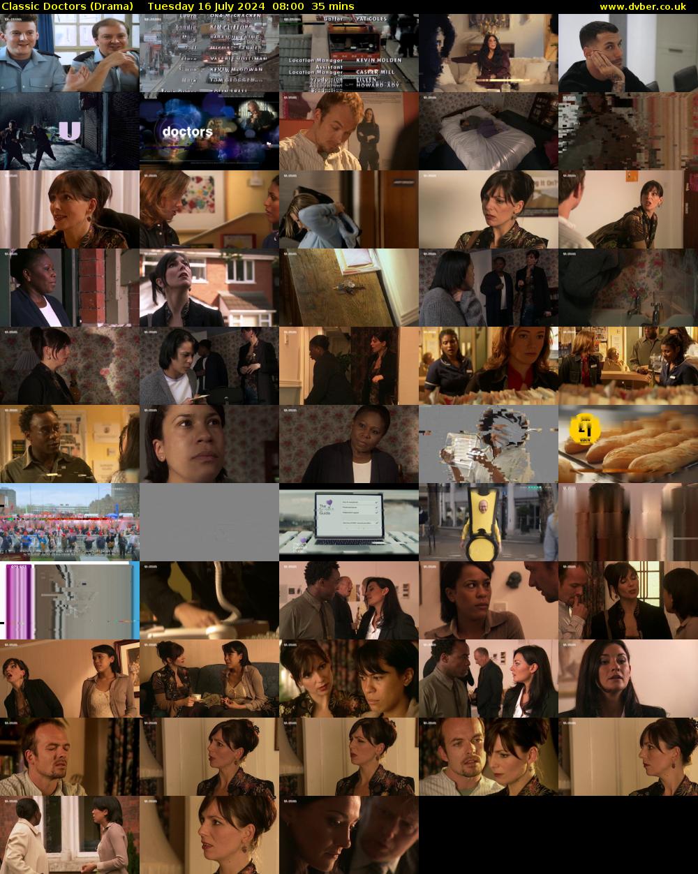 Classic Doctors (Drama) Tuesday 16 July 2024 08:00 - 08:35