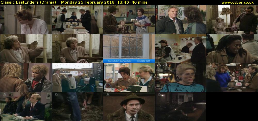 Classic EastEnders (Drama) Monday 25 February 2019 13:40 - 14:20