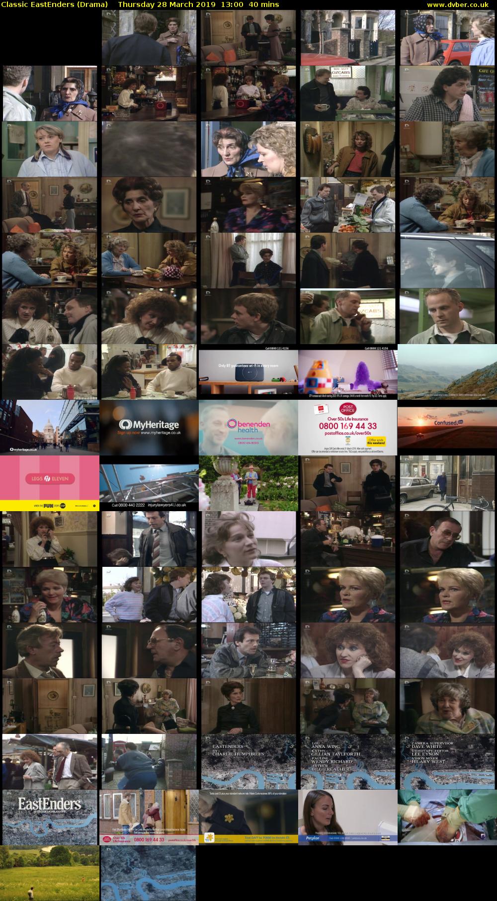 Classic EastEnders (Drama) Thursday 28 March 2019 13:00 - 13:40