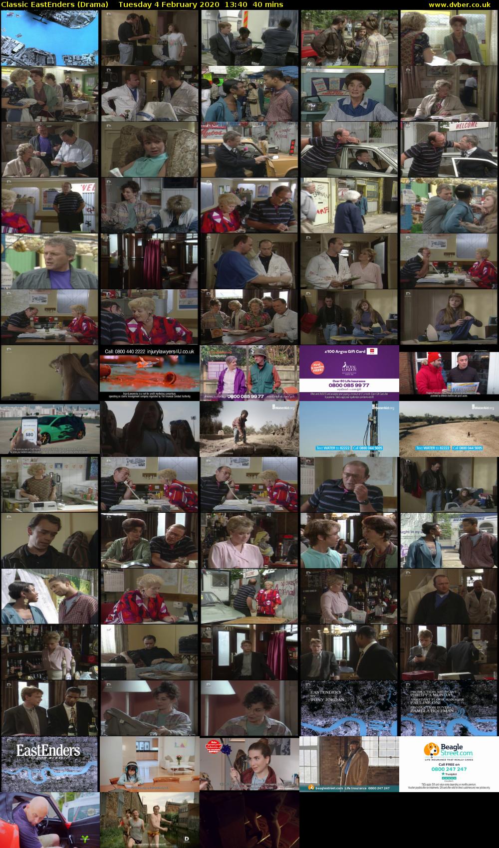 Classic EastEnders (Drama) Tuesday 4 February 2020 13:40 - 14:20