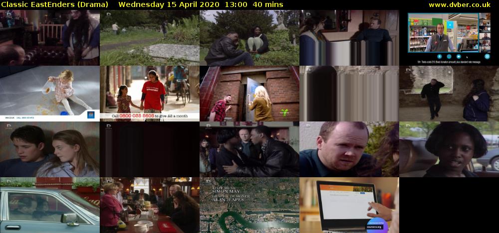 Classic EastEnders (Drama) Wednesday 15 April 2020 13:00 - 13:40