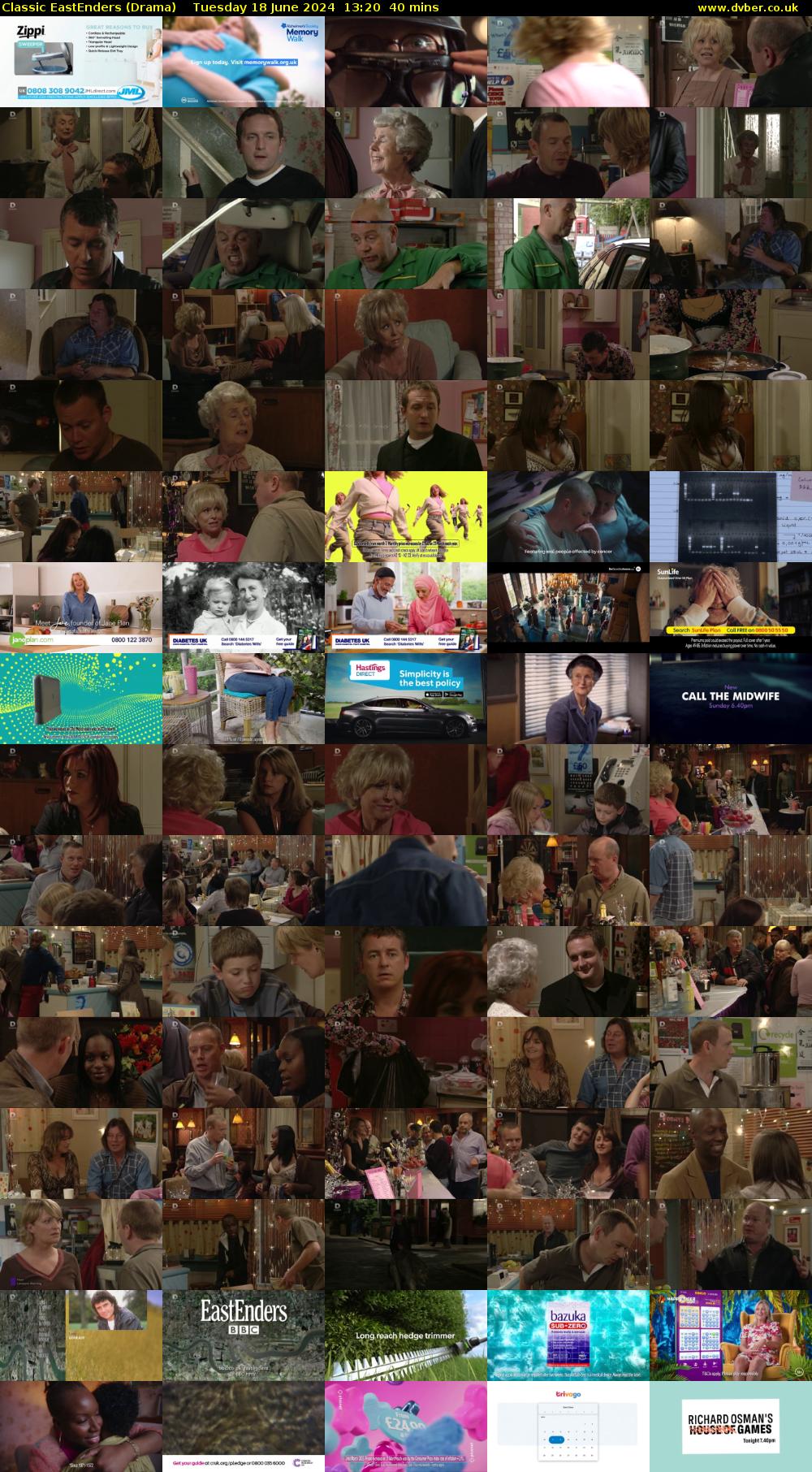 Classic EastEnders (Drama) Tuesday 18 June 2024 13:20 - 14:00