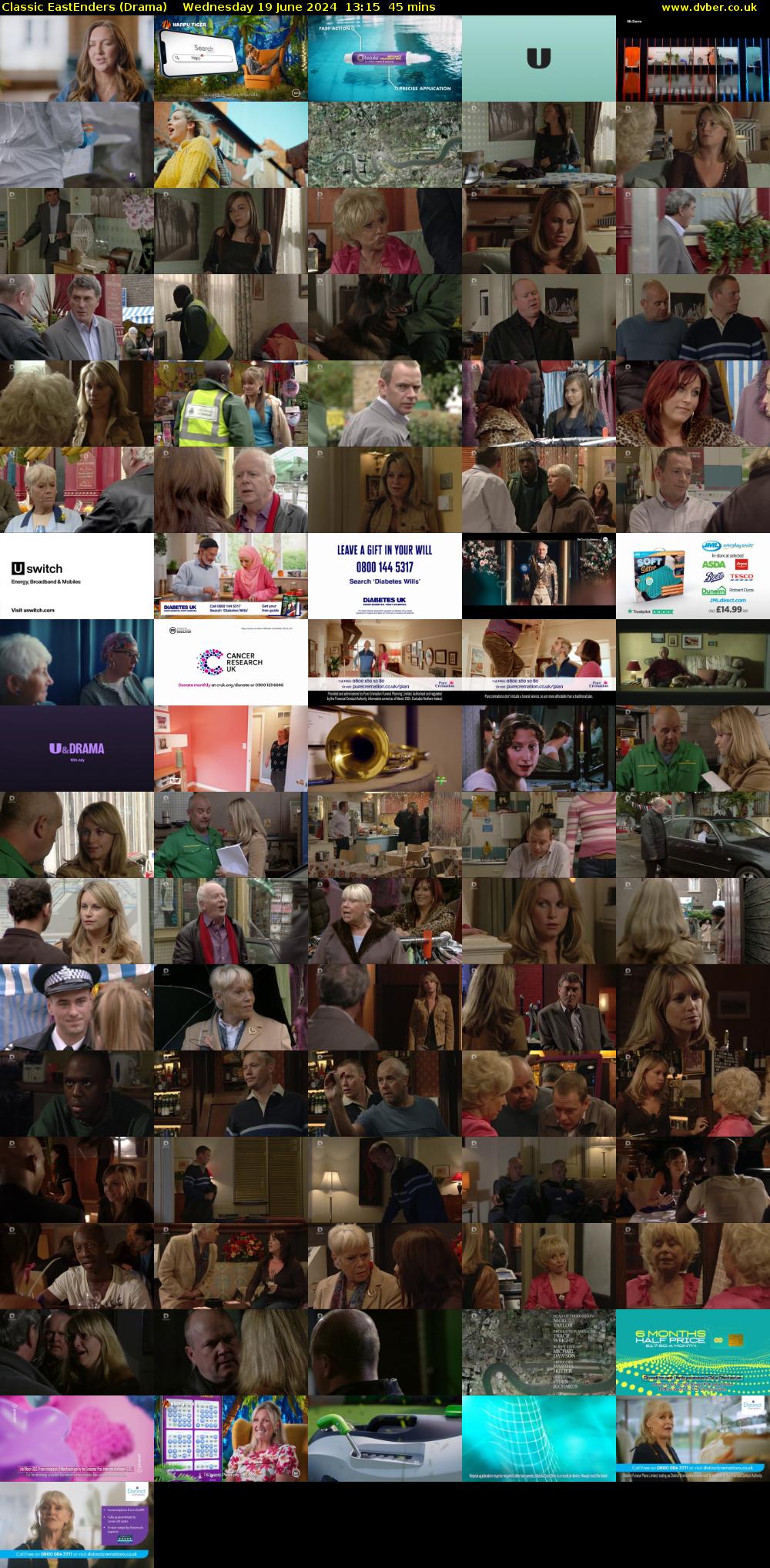 Classic EastEnders (Drama) Wednesday 19 June 2024 13:15 - 14:00