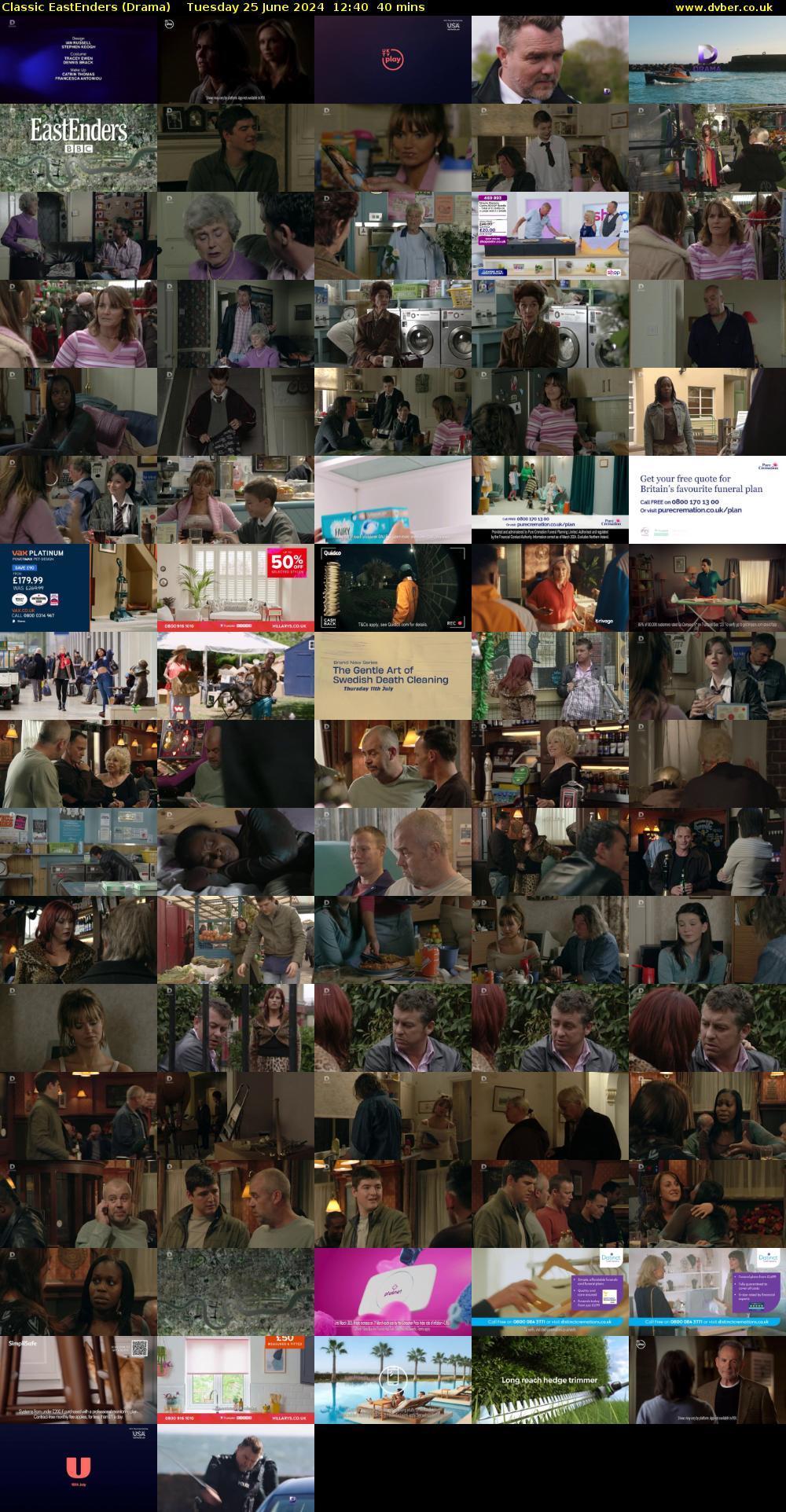 Classic EastEnders (Drama) Tuesday 25 June 2024 12:40 - 13:20