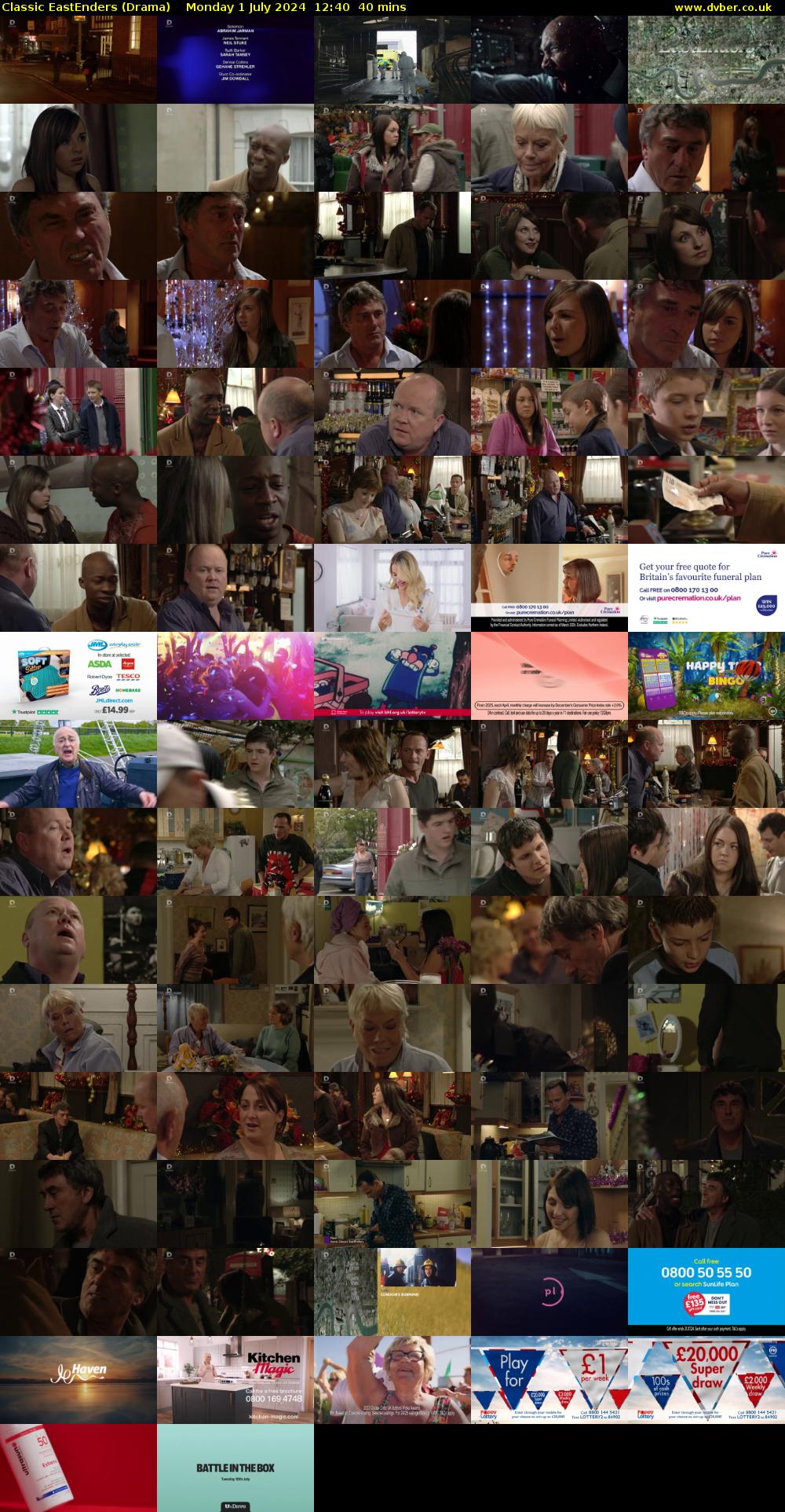 Classic EastEnders (Drama) Monday 1 July 2024 12:40 - 13:20