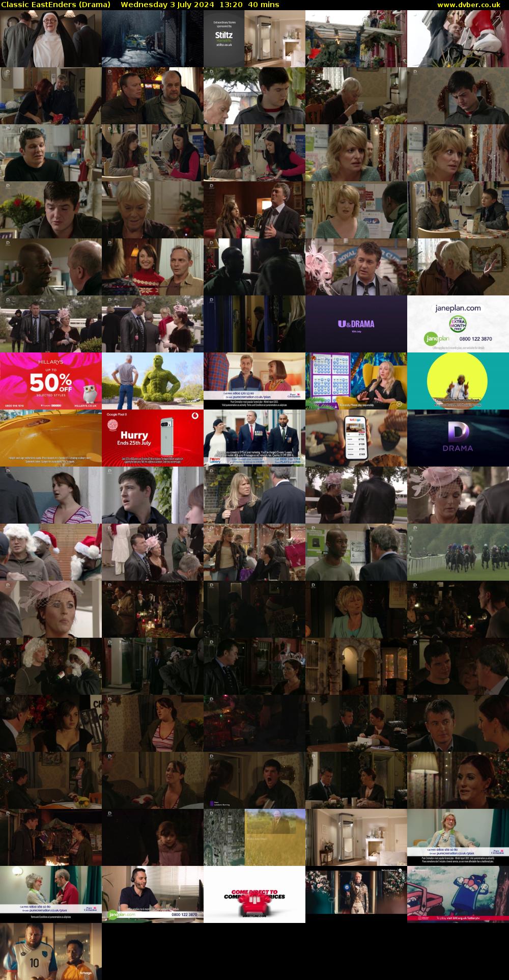 Classic EastEnders (Drama) Wednesday 3 July 2024 13:20 - 14:00