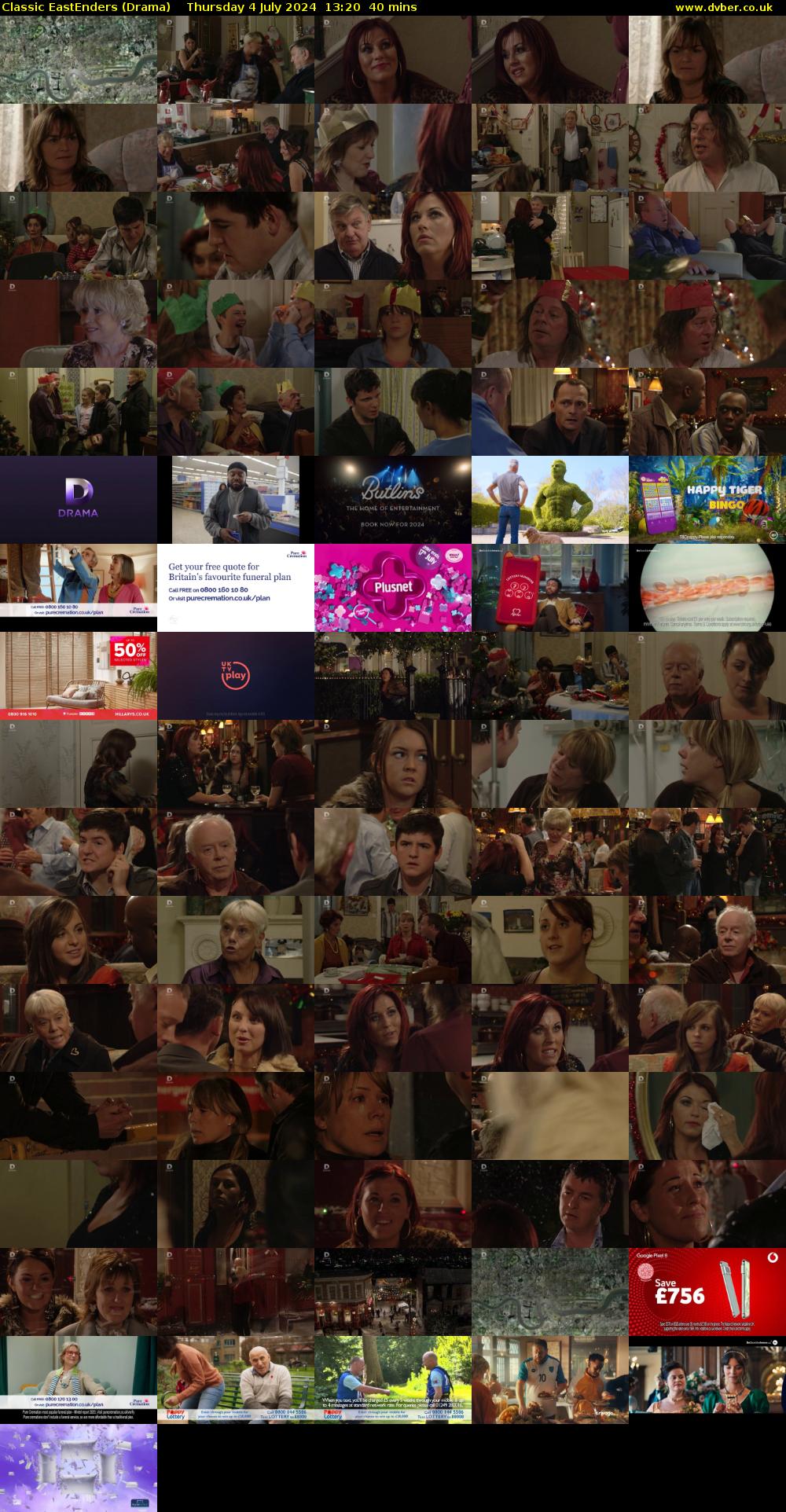 Classic EastEnders (Drama) Thursday 4 July 2024 13:20 - 14:00