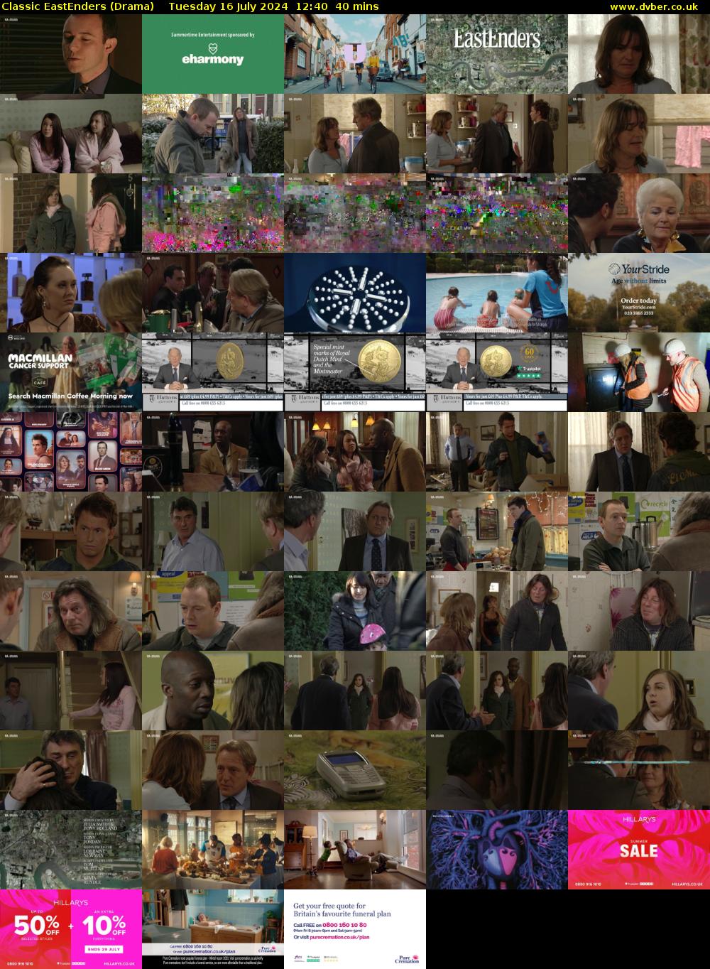 Classic EastEnders (Drama) Tuesday 16 July 2024 12:40 - 13:20