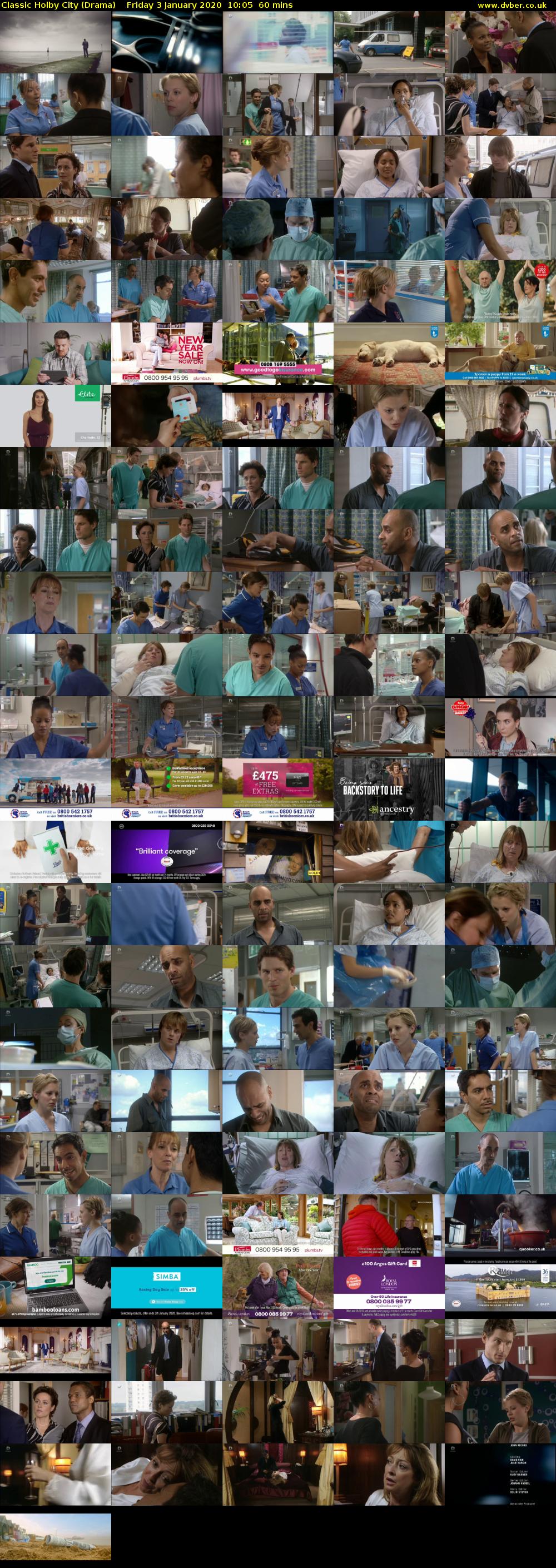 Classic Holby City (Drama) Friday 3 January 2020 10:05 - 11:05